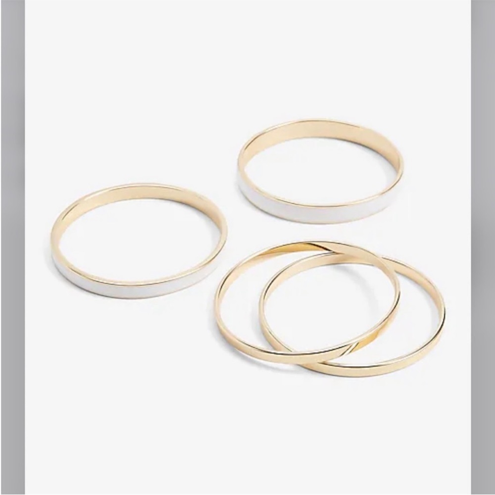 Express set of 4 mixed printed bangle bracelet